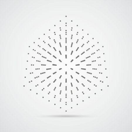 3d cube with gray dots. Eps 10 vector file.のイラスト素材