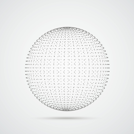 3d sphere with gray dots. Eps 10 vector file.のイラスト素材