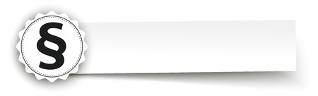 Paper banner with emblem and paragraph on the white. Eps 10 vector file.のイラスト素材