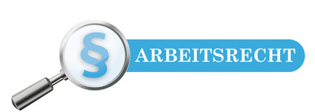 Germant text Arbeitsrecht, translate Labor Law. Eps 10 vector file.のイラスト素材