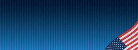 Vintage header with striped background and US-Flag.のイラスト素材