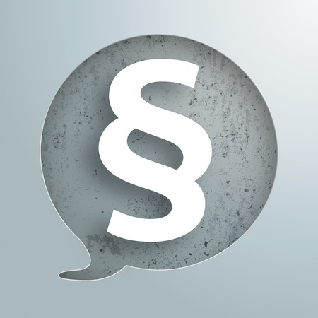 Speech bubble hole with white paragraph on the concrete background. Eps 10 vector file.のイラスト素材