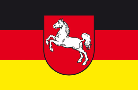 Flag of german state Lower Saxony.のイラスト素材