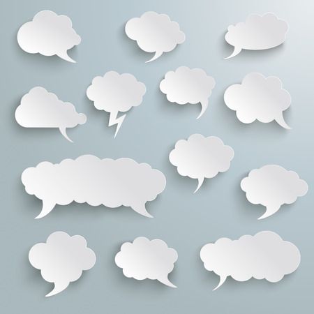Speech bubbles set vector illustrationのイラスト素材