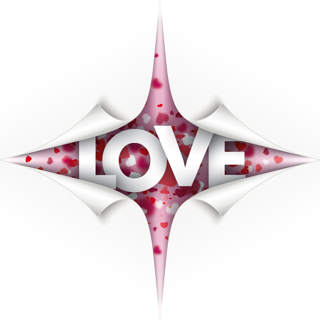 White cover with scrolled corners and transparent centre. Eps 10 vector file.のイラスト素材