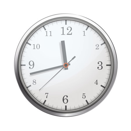 A clock with on the white background.のイラスト素材