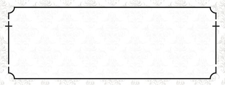 Obituary banner with black frame and crosses. Eps 10 vector file.のイラスト素材