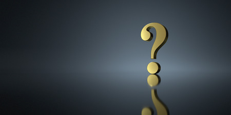 Question mark on the dark background. 3d illustration.の写真素材