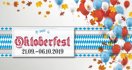 German text "O zapft is" and "Oktoberfest", translate "on tap" and "Oktoberfest". Eps 10 vector file.のイラスト素材