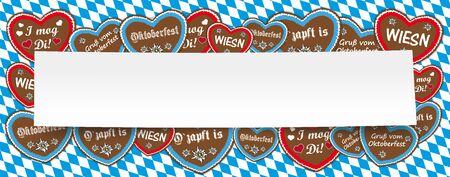 German text "OÂ´zapft is" and "Oktoberfest", translate "on tap" and "Oktoberfest". Eps 10 vector file.のイラスト素材