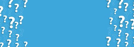 Blue background with white question marks.  vector file.のイラスト素材