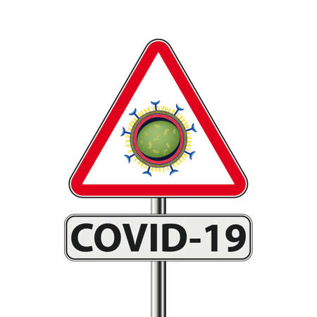 Attention sign corona virus Covid-19. Eps 10 vector file.のイラスト素材
