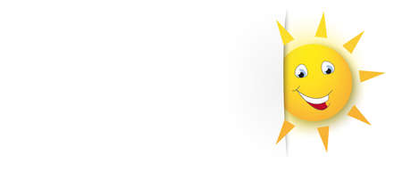 Funny sun on the white background.  Eps 10 vector file.のイラスト素材