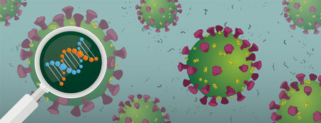 In the search for the vaccine against the virus. Eps 10 vector file.