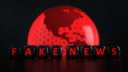 The fake news of the world. 3d illustration.の写真素材