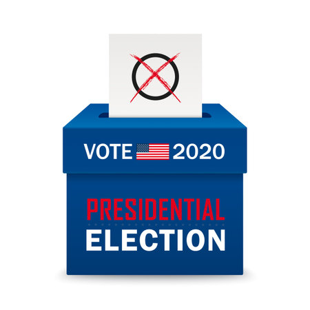 Voting box for the Presidential Election 2020.   vector file.