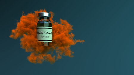 A vaccine against the coronavirus. 3d illustration.