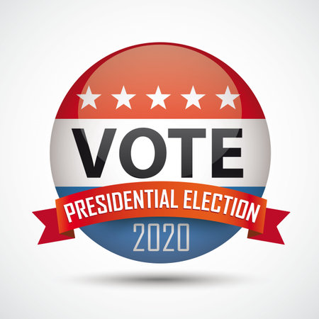 Vote button on the white background.   vector file.