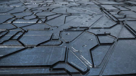 Futuristick science fiction background. 3d illustration.の写真素材