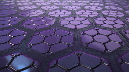 Futuristick science fiction background. 3d illustration.の写真素材