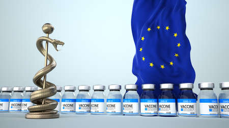 Vaccine procurement in the EU. 3d illustration.の写真素材