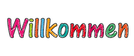 German text Willkommen, translate Welcome.  vector file.のイラスト素材