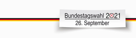 German Text Bundestagswahl 2021, translate parliamentary elections for the Bundestag 2021.のイラスト素材