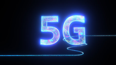 The concept of 5G technology. 3d illustration.