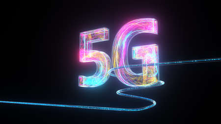 The concept of 5G technology. 3d illustration.の写真素材