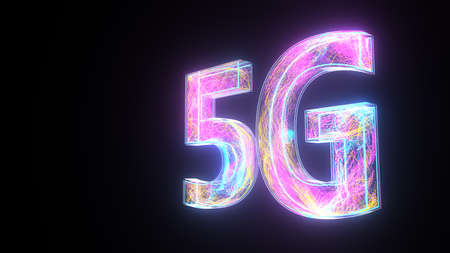 The concept of 5G technology. 3d illustration.の写真素材