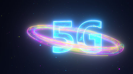 The concept of 5G technology. 3d illustration.