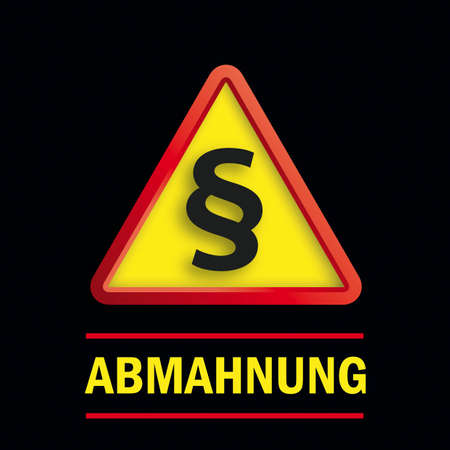 German text Abmahnung, translate Warning Letter. Eps 10 vector file.のイラスト素材