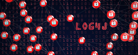 Security vulnerability Log4J detected. 3d illustration.