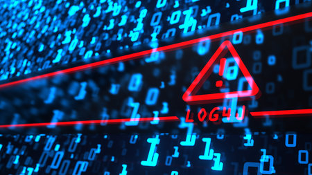 Security vulnerability Log4J detected. 3d illustration.