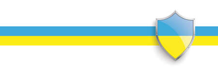 Ukraine national colors banner.のイラスト素材