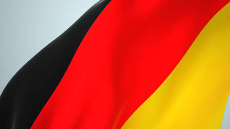 Germany flag in the wind. 3d illustration.の写真素材