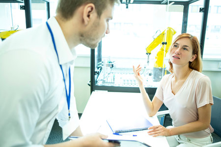 A training of the employees for the work with the industry robots.