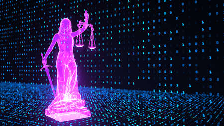 Legislation in the metaverse. 3d illustration.の写真素材