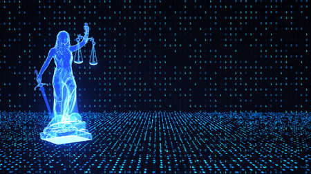 Legislation in the metaverse. 3d illustration.の写真素材