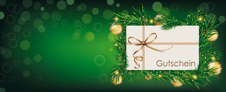 German text Gutschein, translate Coupon.  Eps 10 vector file.のイラスト素材