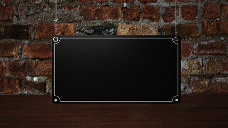 Black empty sign for the individual text. 3d illustration.の写真素材