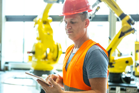 Engineer of the industrial robots.