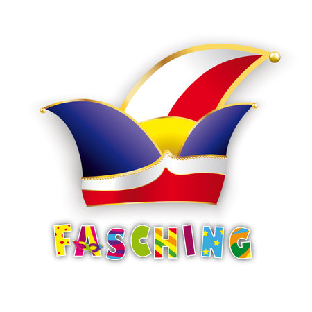 German text "Fasching" translate "Carnival". Eps 10 vector file.のイラスト素材