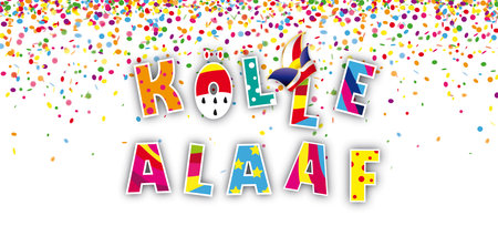 German text Koelle Alaaf, translate Cologne Hooray. Eps 10 vector file.のイラスト素材