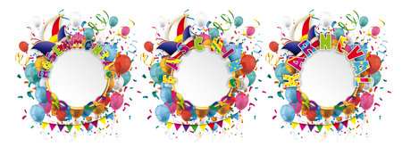 German text Rosenmontag, Fasching, Karneval translate Carnival Monday, Mardi Gras, Carnival. Eps 10 vector file.のイラスト素材