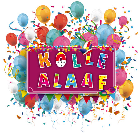 German text Koelle Alaaf, translate Cologne Hooray. Eps 10 vector file.のイラスト素材