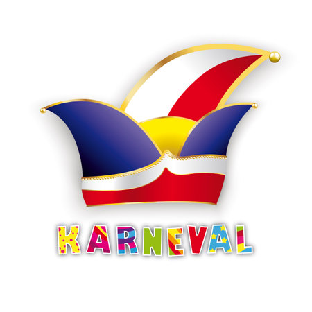 German text Karneval, translate Carnival. Eps 10 vector file.のイラスト素材