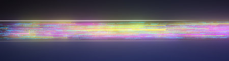 Algorithm streams over the optical fiber. 3d illustration.の写真素材