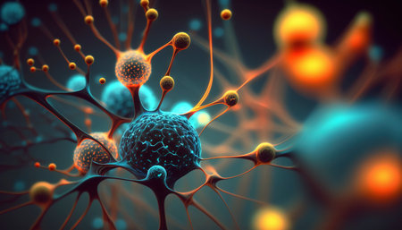 An abstract cell. Generative AIの素材