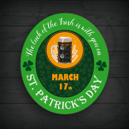 A label for St. Patrick's Day.  Eps 10 vector file.のイラスト素材